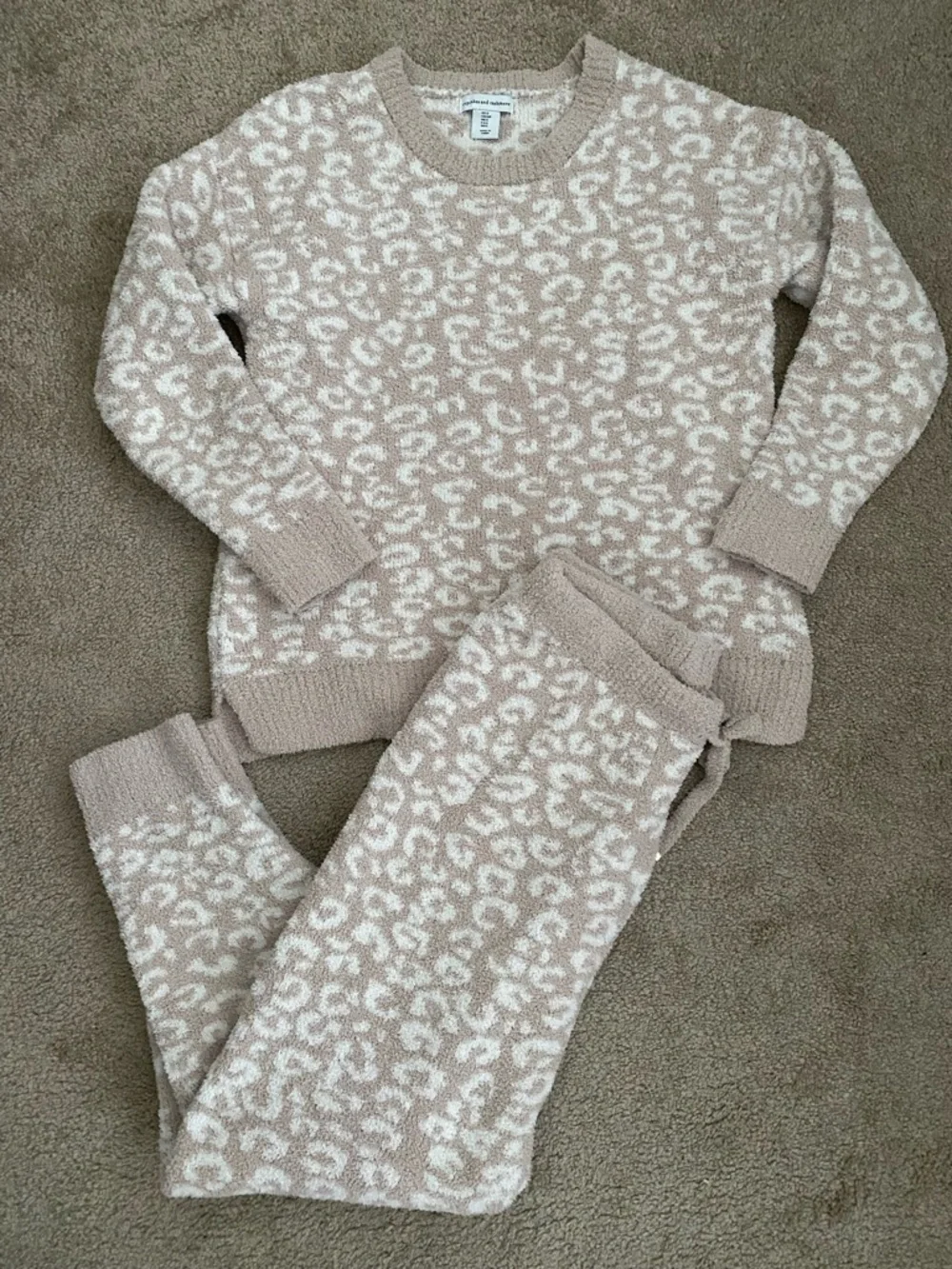 Cupcakes and Cashmere Two-piece Lounge Set — Leopard Print, Small - Picture 1 of 5